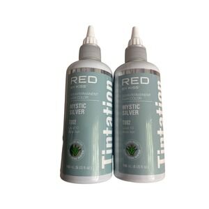 Red by Kiss Tintation Semi-Permanent Hair Color Mystic Silver T002‎ 5oz Set of 2